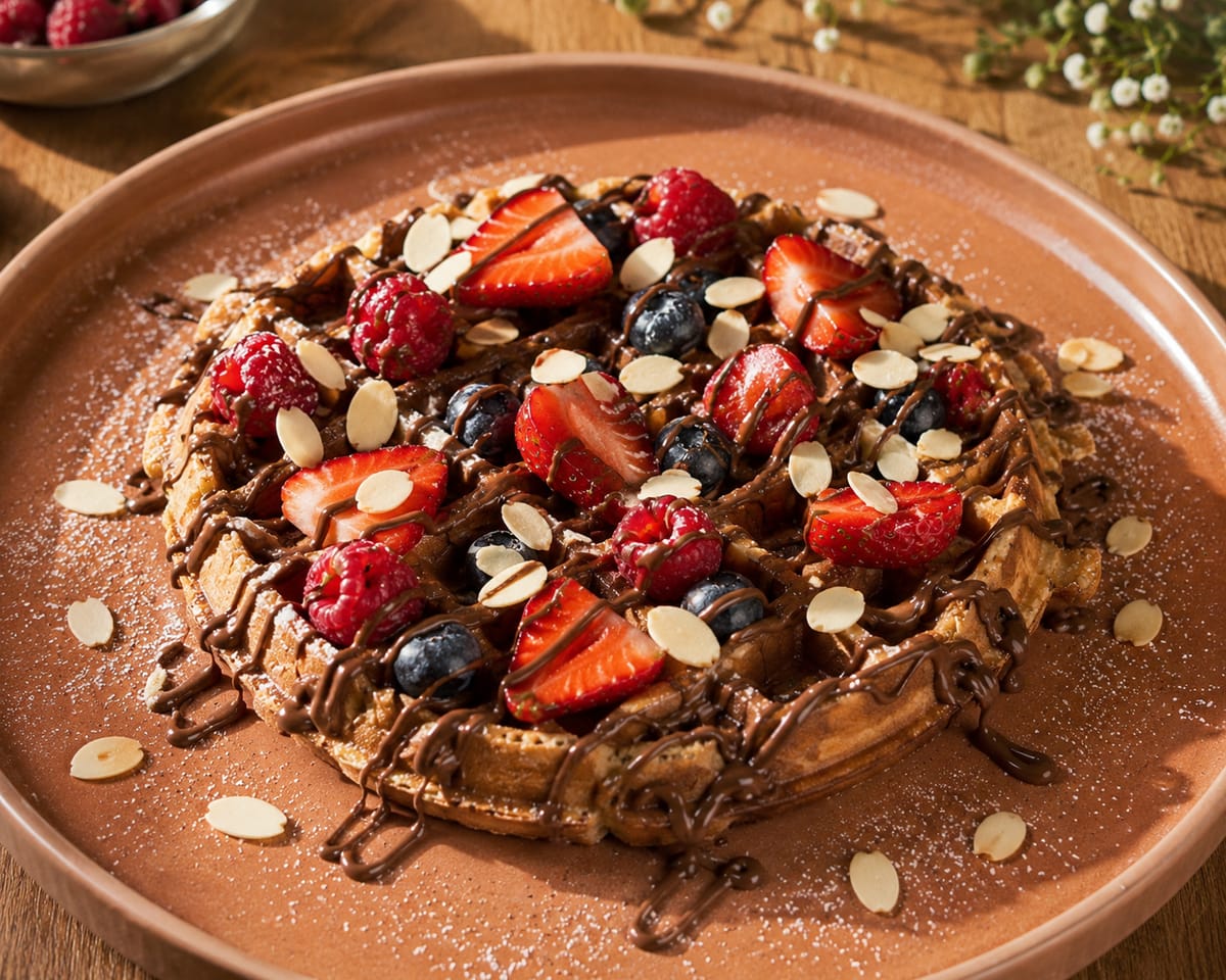 La gaufre chocolat et fruits